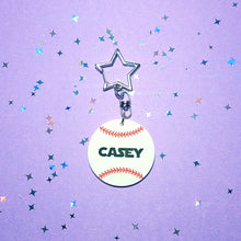 Load image into Gallery viewer, Personalized Softball/Baseball Keychain
