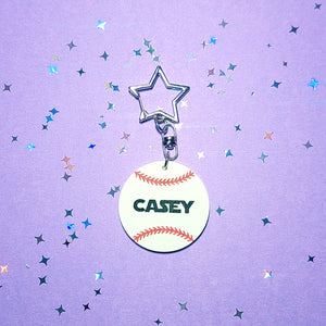 Personalized Softball/Baseball Keychain