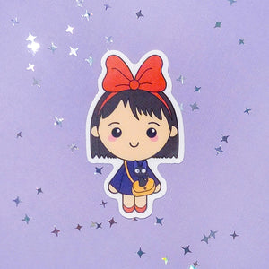 Girl with Cat Sticker