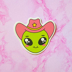 Alien Cowgirl Sticker
