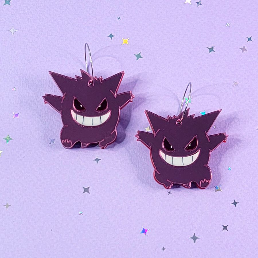 Acrylic earrings inspired by the cartoon character 
