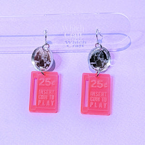 Arcade Coin Slot Earrings