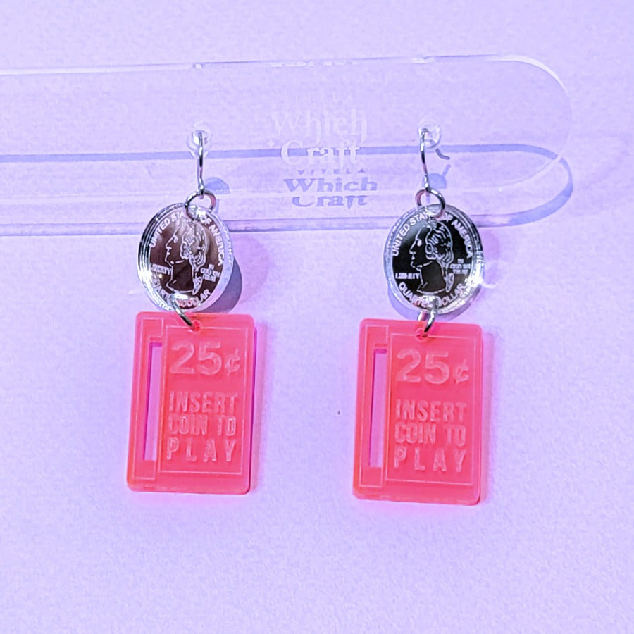 Arcade Coin Slot Earrings