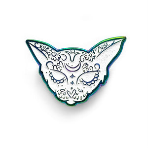 Sugar Skull Cat Pin