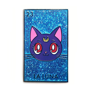 La Luna Pin (Glitter Background)