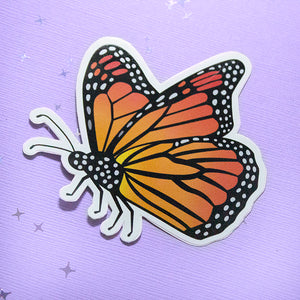 Sticker of a monarch butterfly. 