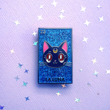 Load image into Gallery viewer, La Luna Pin (Glitter Background)
